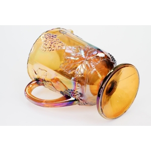 73254 INDIANA GLASS CARNIVAL GLASS DUŻY IRYZOWANY DZBAN W WINOGRONA (5).JPG