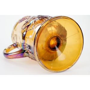 73254 INDIANA GLASS CARNIVAL GLASS DUŻY IRYZOWANY DZBAN W WINOGRONA (6).JPG