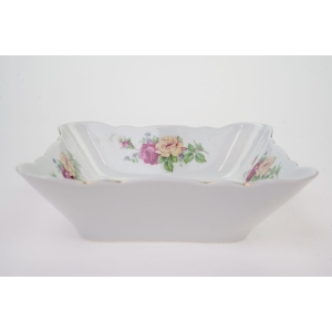 73378 ĆMIELÓW KWADRATOWA MISA SALATERA W RÓŻE (2).JPG