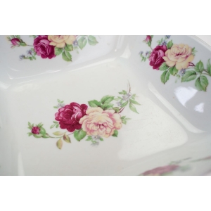 73378 ĆMIELÓW KWADRATOWA MISA SALATERA W RÓŻE (3).JPG