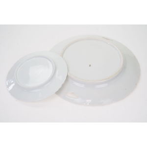 73379 SECESJA SERWIS DESEROWY PATERA Z USZAMI I 11 TALERZYKÓW FIOŁKI I STOKROTKI (5).JPG