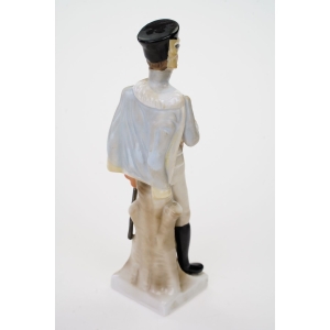 73380 CAPODIMONTE DUŻA FIGURA NAPOLEOŃSKIEGO ŻOŁNIERZA OFFICIER DES CHASSEURS (4).JPG