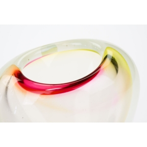 73409 ŠKRDLOVICE ŚLICZNY BARWNY DESIGNERSKI WAZON MATOWE PASY LADISLAV PALEČEK (3).JPG