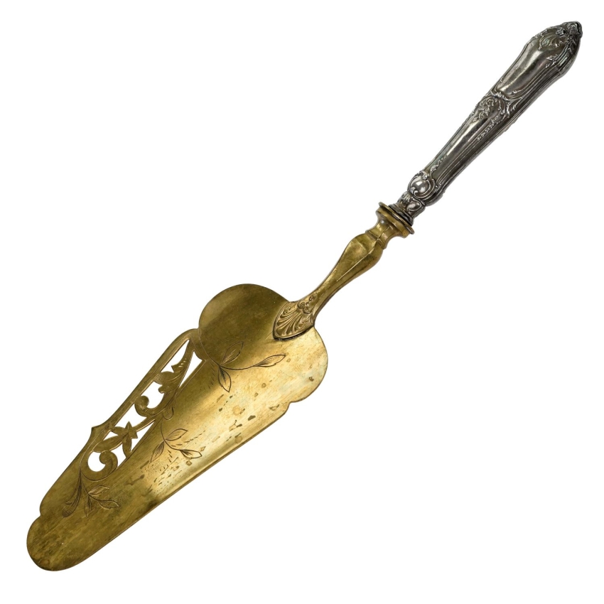 73424 FRANCJA ART-NOUVEAU CUDOWNA ŁOPATKA DO CIAST TORTÓW (1).jpg