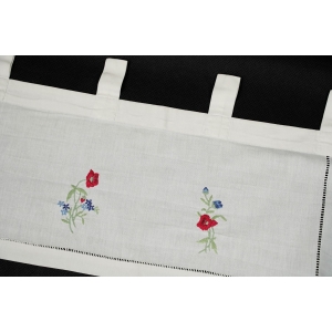 73431 SZYDEŁKO PŁÓTNO I KOLOROWE HAFTY W KWIATUSZKI ZAZDROSTKA LAMBREKIN 117 X 25 CM (2).JPG
