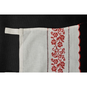 73432 SZYDEŁKO PŁÓTNO I HAFT KRZYŻYKOWY W KWIATUSZKI ZAZDROSTKA LAMBREKIN 118 X 26 CM (3).JPG