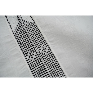 73440 ADAMASZEK PAWIE I KWIATY OBRUS I KORONKA SZYDEŁKOWA 116 X 117 CM (3).JPG