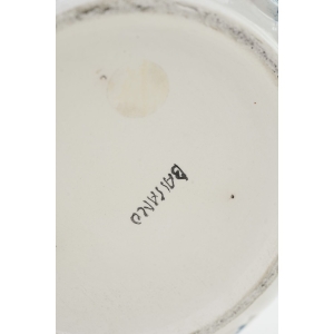 73491 BASSANO DONICA OSŁONKA NA DONICZKĘ BŁĘKITEM MALOWANE KWIATY I RELIEFY (5).JPG