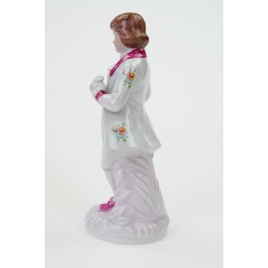 73517 ŁADNA FIGURKA KAWALERA Z KWIATEM RÓŻY RĘCZNIE MALOWANA (4).JPG