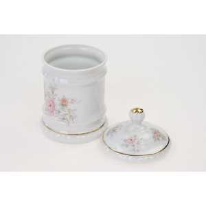 73533 LIMOGES RĘCZNIE MALOWANY POJEMNIK Z POKRYWĄ W KSZTAŁCIE SŁOJA APTEKARSKIEGO (3).JPG
