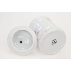 73533 LIMOGES RĘCZNIE MALOWANY POJEMNIK Z POKRYWĄ W KSZTAŁCIE SŁOJA APTEKARSKIEGO (4).JPG