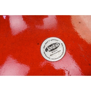 73596 JASBA BRĄZOWO-CZERWONY DUŻY WAZON PODŁOGOWY DZBAN Z UCHEM (2).JPG