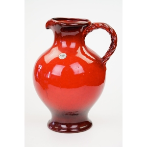 73596 JASBA BRĄZOWO-CZERWONY DUŻY WAZON PODŁOGOWY DZBAN Z UCHEM (3).JPG