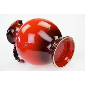 73596 JASBA BRĄZOWO-CZERWONY DUŻY WAZON PODŁOGOWY DZBAN Z UCHEM (7).JPG