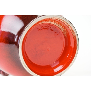 73596 JASBA BRĄZOWO-CZERWONY DUŻY WAZON PODŁOGOWY DZBAN Z UCHEM (8).JPG