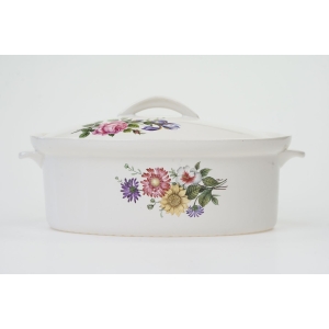 73703 FRANCJA OWALNE NACZYNIE DO ZAPIEKANIA KOLOROWE BUKIETY KWIATÓW (3).JPG