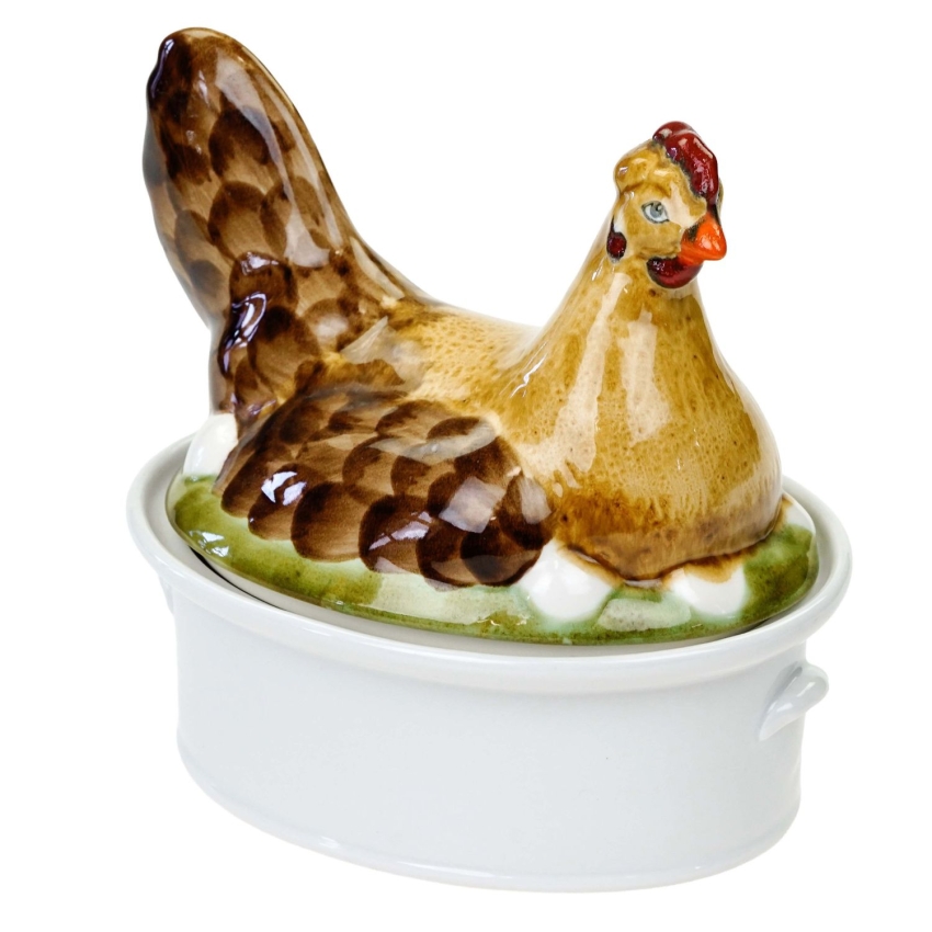 73713 CERAMICZNA KURA POJEMNIK RĘCZNIE MALOWANA (1).jpg