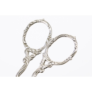 69652 PRZEPIĘKNE SREBRNE SZCZYPCE DO CIASTEK Z RÓŻĄ PRÓBA 835 WAGA 23,5 G (2).JPG