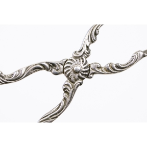 69652 PRZEPIĘKNE SREBRNE SZCZYPCE DO CIASTEK Z RÓŻĄ PRÓBA 835 WAGA 23,5 G (4).JPG