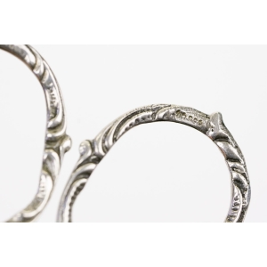 69652 PRZEPIĘKNE SREBRNE SZCZYPCE DO CIASTEK Z RÓŻĄ PRÓBA 835 WAGA 23,5 G (5).JPG