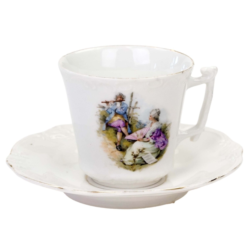 73785 C.T. ALTWASSER ŚLICZNA FILIŻANKA PATYCZAK ZE SPODKIEM ROMANTYCZNA SCENKA (1).jpg