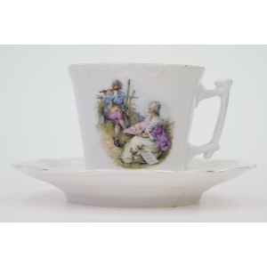 73785 C.T. ALTWASSER ŚLICZNA FILIŻANKA PATYCZAK ZE SPODKIEM ROMANTYCZNA SCENKA (2).JPG