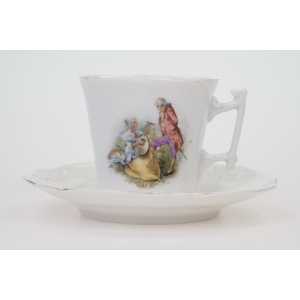 73786 C.T. ALTWASSER ŚLICZNA FILIŻANKA PATYCZAK ZE SPODKIEM ROMANTYCZNA SCENKA II (2).JPG