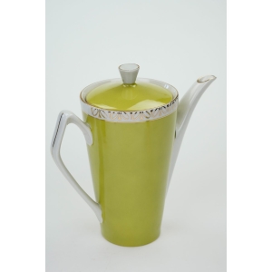 73791 CHODZIEŻ W. GÓRSKI ELŻBIETA SELEDYNOWY SERWIS DO KAWY 4 OSOBY KOLOROWE LATA 70-TE (6).JPG