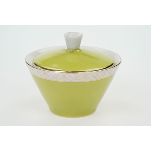 73791 CHODZIEŻ W. GÓRSKI ELŻBIETA SELEDYNOWY SERWIS DO KAWY 4 OSOBY KOLOROWE LATA 70-TE (8).JPG