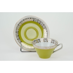 73791 CHODZIEŻ W. GÓRSKI ELŻBIETA SELEDYNOWY SERWIS DO KAWY 4 OSOBY KOLOROWE LATA 70-TE (9).JPG