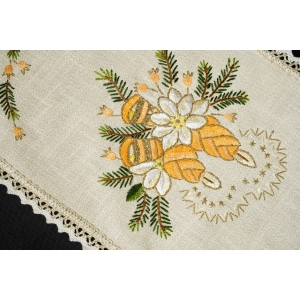 73821 BOŻE NARODZENIE HAFT WYPUKŁY BIEŻNIK SERWETA 170 x 37 cm (2).JPG