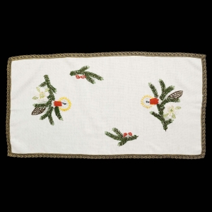 73825 BOŻE NARODZENIE STARY RĘCZNIE WYSZYWANY OBRUS SERWETA 101 X 53 CM (1).jpg