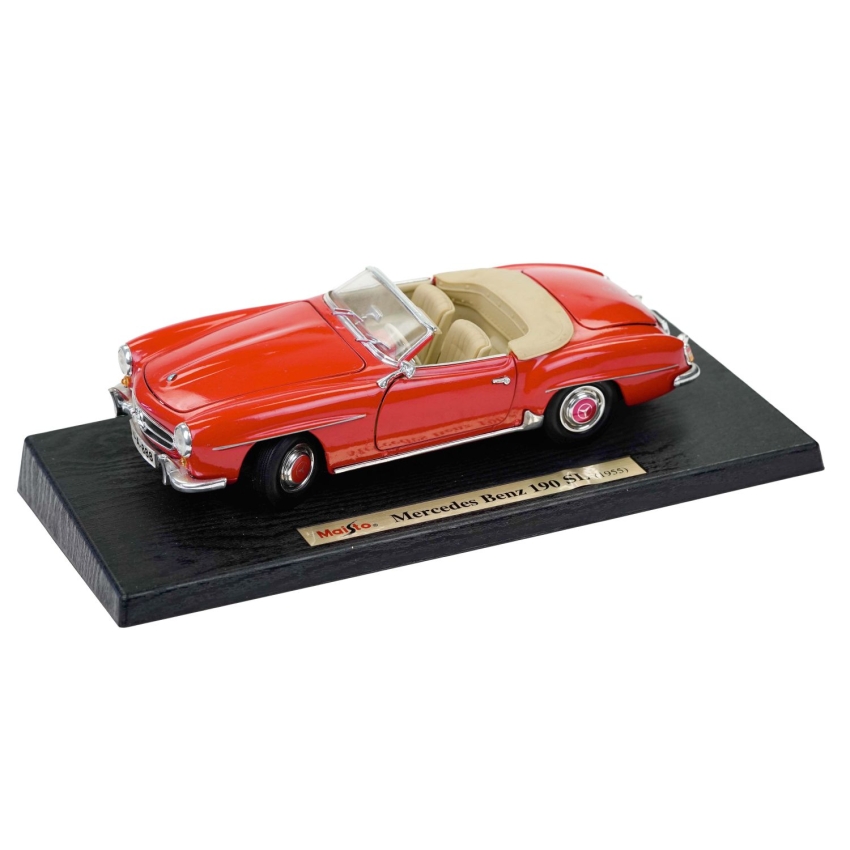 73843 MERCEDES BENZ 190 SL 1955 CZERWONY 118 MAISTO NA PODSTAWIE (1).jpg