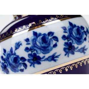 73848 KPM ROYAL KOBALTOWY WAZON ZE ZŁOCENIAMI SZLACZEK RÓŻ (3).JPG