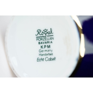 73848 KPM ROYAL KOBALTOWY WAZON ZE ZŁOCENIAMI SZLACZEK RÓŻ (5).JPG