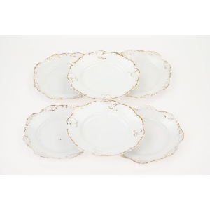 73852 OHME SECESJA KOMPLET TALERZYKÓW DESEROWYCH BIEL I ZŁOCENIA (6).JPG