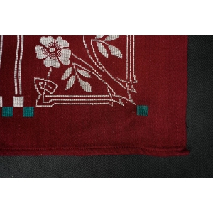 73969 CUDOWNA SECESJA BORDOWY OBRUS W KWIATY 195 X 145 CM (5).JPG