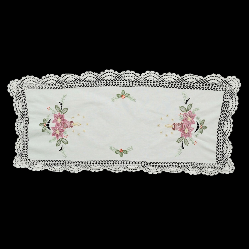 73973 BOŻE NARODZENIE WYSZYWANY BIEŻNIK I KORONKA SZYDEŁKOWA MOTYWY ŚWIĄTECZNE 94 X 41 CM (1).jpg