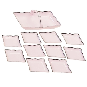 74004 CHODOV SERWIS DO KONFITUR Z RÓŻOWEJ PORCELANY KOSZYCZEK I 10 SPODKÓW (1).jpg