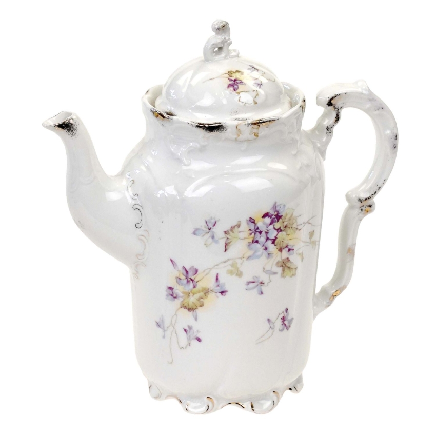 74015 WEIMAR WSPANIAŁY DZBANEK DO KAWY SECESJA FIOŁECZKI (1).jpg