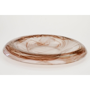 74024 WALTHER ORLA RARYTAS SZKŁO ORALIT SEPIA CLOUD MISA ART-DECO (2).JPG