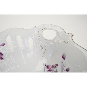 74085 SECESJA UROCZY KOSZ AŻUROWY RĘCZNIE MALOWANE ANEMONY (4).JPG