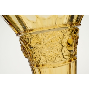 74096 BELGIA DUŻY UROCZY BURSZTYNOWY WAZON ZE SZLACZKIEM RÓŻ (3).JPG