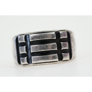74157 SREBRNY SOLIDNY PIERŚCIEŃ ATLANTÓW AMULET PRÓBA 925 WAGA 9,4 G Z REGULACJĄ (2).JPG
