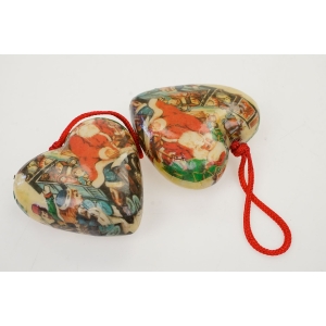 74171 BOŻE NARODZENIE BOMBKI DEKORACJE NA CHOINKĘ W STYLU VINTAGE SERDUSZKA DECOUPAGE II (3).JPG