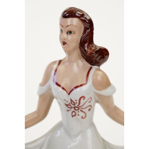 74184 STEATYT KATOWICE TANCERKA BALERINA Z SUKNIĄ W DŁONIACH RĘCZNIE MALOWANA FIGURKA (2).JPG