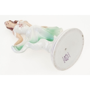 74184 STEATYT KATOWICE TANCERKA BALERINA Z SUKNIĄ W DŁONIACH RĘCZNIE MALOWANA FIGURKA (4).JPG