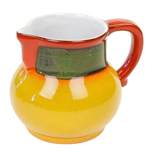 74204 KOLOROWY CERAMICZNY DZBANEK DO MLEKA Z LAT 70-TYCH (1).jpg