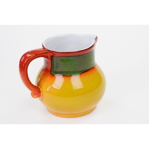 74204 KOLOROWY CERAMICZNY DZBANEK DO MLEKA Z LAT 70-TYCH (3).JPG
