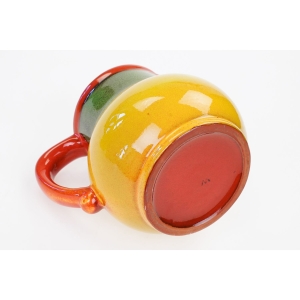 74204 KOLOROWY CERAMICZNY DZBANEK DO MLEKA Z LAT 70-TYCH (4).JPG